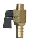 Level gauge drain cock valve - brass - 1/4"