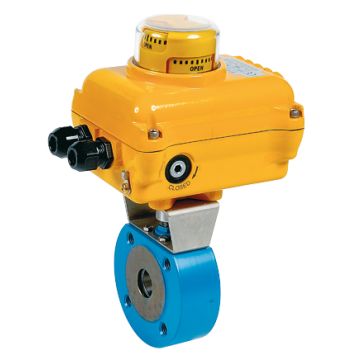 Ball valve wafer ADLER steel electric actuated 230V AC