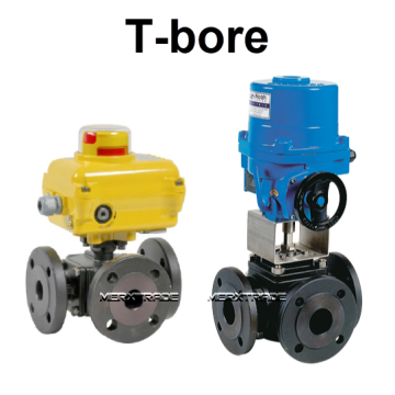 Ball vave flanged steel with T bore electric actuated 230volt haitima, bray, JC valves Eriks