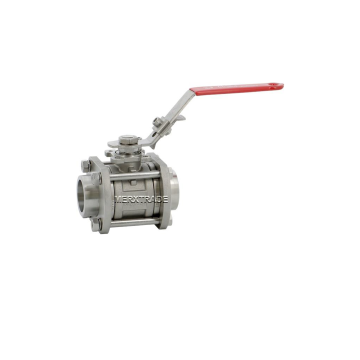 Ball valve 3 piece FDA approved Socket weld lever Stain.St./TFM1600 PN63, Ball valve | Socket weld │EC 1935/2004 for food industries │ ATEX | Food Quality | Food industry | Webshop

