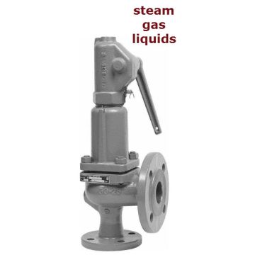 Safety valves flanged-ductile.iron-Flanged PN40-For steam, gas & liquids  [ Europe produced ]