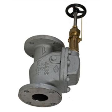 Storm valve vertical straight steel/bronze inclu shut device JIS 10K