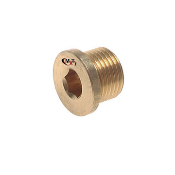 Plug blind hexagon socket collar brass
