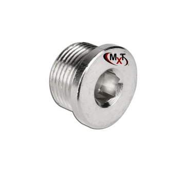 Plug blind hexagon socket collar brass nickel plated