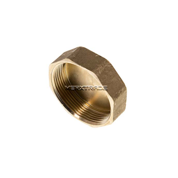 End cap hexagon, brass, female thread, 16bar, pluming, instalation, industry