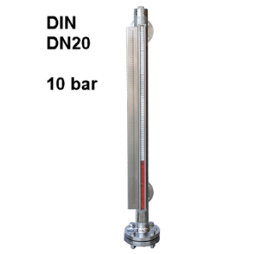 Peiltoestel magnetisch DIN DN20 10bar 7190 7191 roestvaststaal met flens Eriks  Econ RVS316 inox level gauge magnetic flanged stainless steel