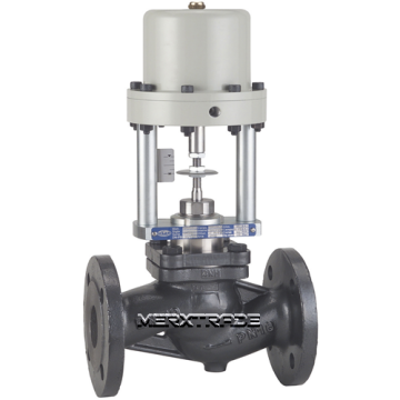 Pneumatische plunjerafsluiter normaal open normaal dicht nodulair gietijzer PN16 pneumatic piston valve normaly open normaly closed ductile iron GGG40 VL10