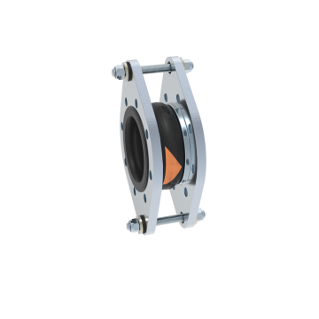 Stenflex compensator type R-2 lengte 130mm, rubber EPDM, flenzen staal verzinkt,  rubberen balg, rubber compensator, elaflex, trelleborg, willbrandt, teguflex