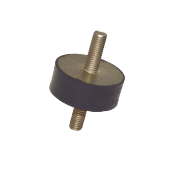 Trillingdemper NR 55° shore rubber 2 x draadeind, Trillingdemper rubber │Type A |Rubber NR55 shore |Staal verzinkt  | pompvoet demper, Trillingdemper rubber met draadeinden 2 zijdig, rubber NR55 shore. cilindrisch rubberdeel, depming voor pompen, flexibel