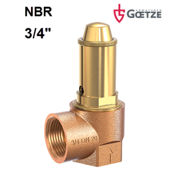 Veerbelaste veiligheid Goetze brons laaglichtend NBR rubber haaks type Eriks527 652 safety valve angle thrade female berluto NBR DN20