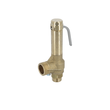 Safety valve, Goetze, berluto, brass, stainless steel, angle type, spring, 