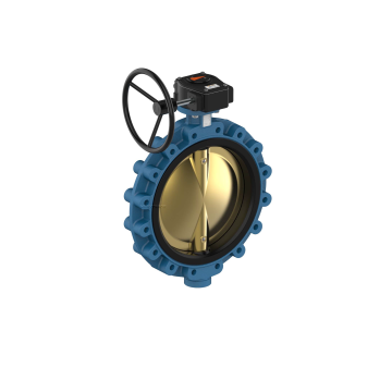 Vlinderklep lug type, draadgaten, gevulcaniseerd, butterfly valve lug type, aluminum brons, wormwielkast