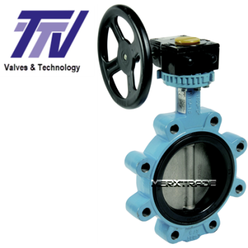 Vlinderklep LUG type wormwielkast TTV GGG50 RVS EPDM PN10 PN16 Butterfly valve gearbox stainless steel Excellence range 1160 MXT-67311160