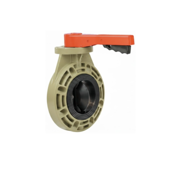 PP polypropyleen vlinderklep tussenbouw klep PP-GF, zitting EPDM, type ASAHI, GF, Georg Fischer, ASV PP, Vdl, Eriks,
