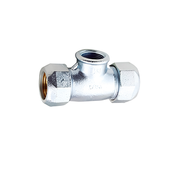 compression coupling type GEBO Primofit  t-piece  iron zinc pipe coupling
