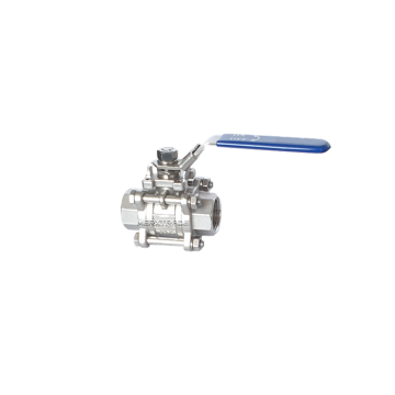 kogelkraan kogelafsluiter 3 delig driedelig roestvaststaal BSPP  NPT draad Ball valve stainlesssteel 3-piece 7444