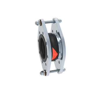 Stenflex R-2 rubber compensator expansion-joint, NBR bellow, Length 130 mm, tie rods, 