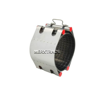 STRAUB Reparatie klem SCZ 2-delig huis 2-sluitbouten AISI 304 - NBR L=200mm, straub original reparatie koppeling met nbr zitting