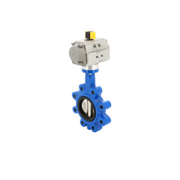 butterfly valve lug-type with pneumatic actuator, double acting, alphair, actreg, elomatic, single acting, spring return, bray, ebro, eriks, econ, ari armaturen, sylax, TTV,