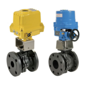 Ball valve split body flange steel Fire-safe with electric actuator 230V-AC ATEX