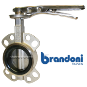 Brandoni Butterfly valve wafer lever St.St.316/St.St.316/Viton PN6/10/16