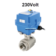 Electric quick-acting ball valve Stainless.steel thread 230VAC/DC IP67