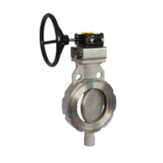High Performance butterfly valve wafer - stainless steel - with gearbox - PN10/16
