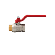 Ball valve short design lever brass nickel/PTFE male/female thread BSPP