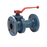 Ball valve JC AIGF flanged lever 2 piece body Steel/Stain.St./PTFE PN16/40