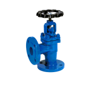 Globe valve angle  flanged stop type steel GSC25/stainless steel 304 PN40