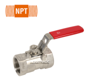 Ball valve 1piece body reduce bore stainless steel/PTFE thread NPT-PN63-1/8"
