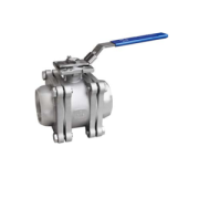 Ball valve 3 piece body Fire safe stainless steel/PTFE Butt Weld PN130