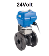 Electric actuated ball valve Fire Safe flanged steel 24V AC/DC TCR-PN16/40