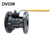 Ball valve gas DVGW flanged lever 2 piece body Steel/Stain.St./PTFE PN16