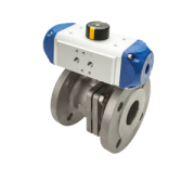 Ball valve 2-piece flanged pneumatic  double-acting stainless steel PN16