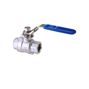 Ball valve 2-piece lock-lever St.St./PTFE thread BSPP