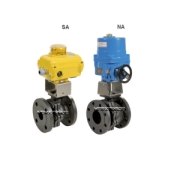 Ball valve split body flange steel Fire-safe with electric actuator 230V-AC