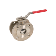 Ball valve wafer threaded holes - stainless steel / PTFE seat - PN16