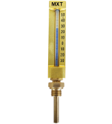 Thermometer aluminium recht BSPP 1/2"
