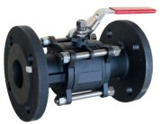 Ball valve 3piece body steel/inox/PTFE flanged PN40