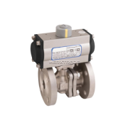 Ball valve pneumatic actuator double acting Stain.St/PTFE PN16