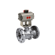 Ball valve flanged pneumatically double acting stainless.st ANSI 300lbs