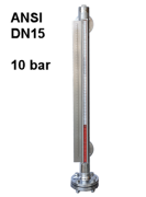 Magnetisch peiltoestel 2 aansluitingen RVS flens ANSI DN15 10bar