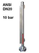 Magnetisch peiltoestel 2 aansluitingen RVS flens ANSI DN20 10bar