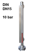 Magnetisch peiltoestel 2 aansluitingen RVS flens DIN DN15 10bar