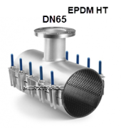 Pijpklem R.V.S-304/EPDM HT + flens DN65 PN4/6/10/16 Lengte 400mm