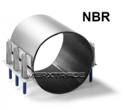 Reparatie koppeling 2 delig RVS.304/NBR PN10/16 lengte 200mm