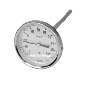 Bimetaal thermometer WIKA Industrieel RVS behuizing Ø 80mm achteraansluiting 1/2"