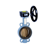 Butterfly valve wafer gearbox TTV GGG50/Alu.Bronze/NBR PN10/16