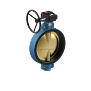 Butterfly valve wafer gearbox GGG40/Alu.Bronze/NBR PN10/16/JIS 10K/ANSI150#